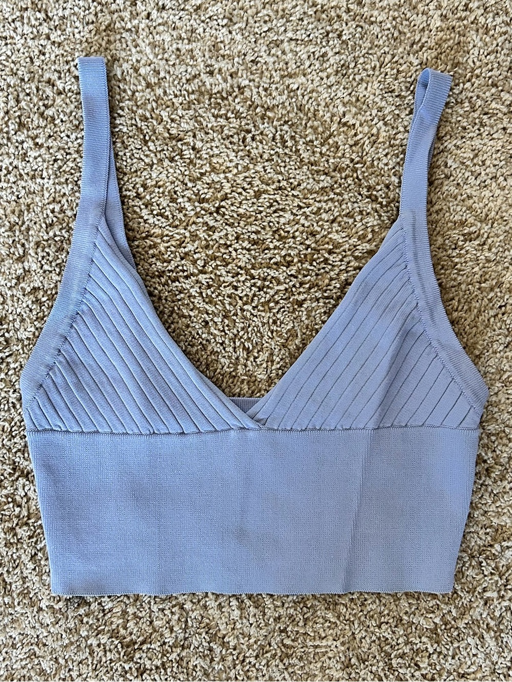 Zara Low Bust Cropped Tank Top with Straps